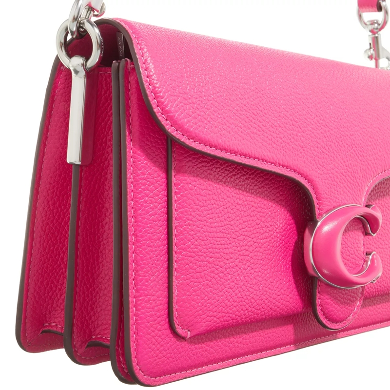 Coach Crossbody Bag Polished Pebble Leather Covered Closure Tabby Shoulderbag Dragonfruit(Image 4)