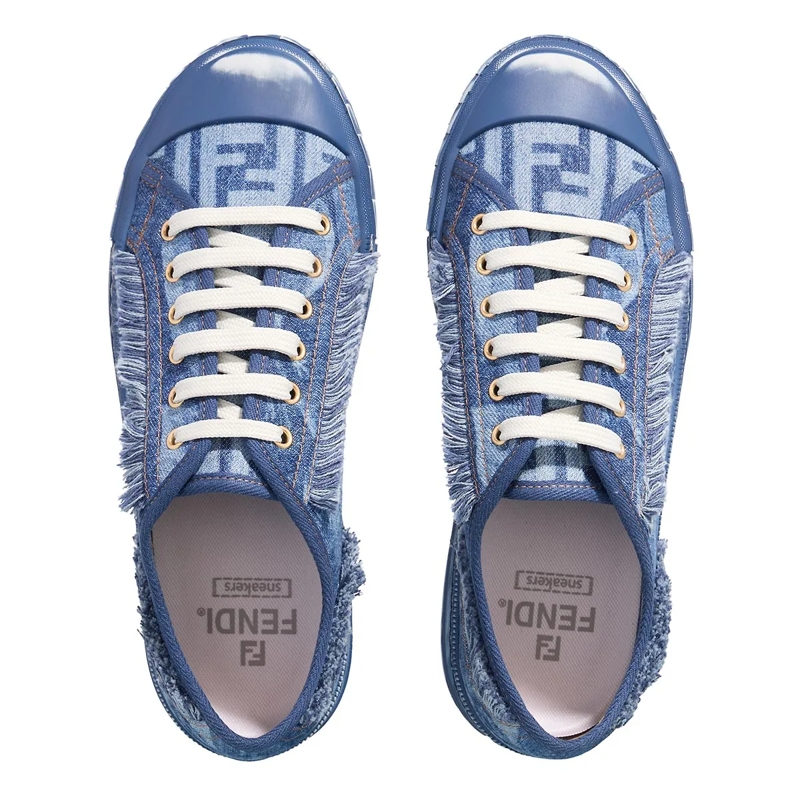 Fendi Low-Top-Sneaker Domino Sneaker Denim Blue(Image 6)