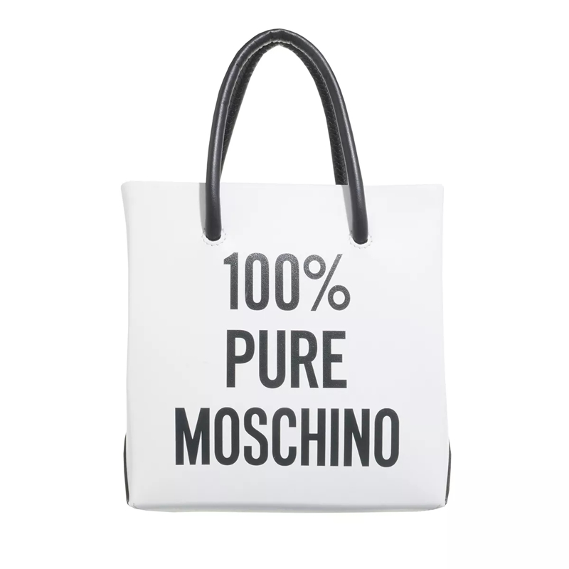 Moschino Crossbody Bag 100% Pure Moschino Shoulder Bag Fantasy Print White
