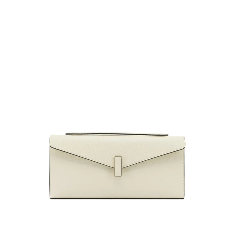 Valextra Clutch "Isis" Clutch With Shoulder Strap Grey