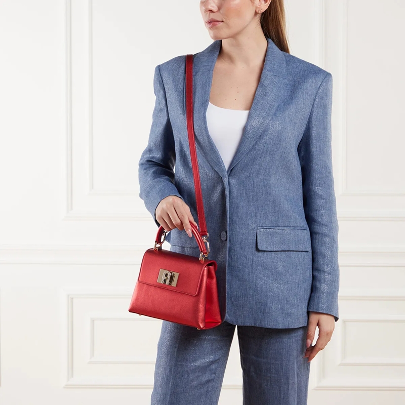 Furla Satchel Furla 1927 Mini Top Handle Rosso Veneziano(Image 2)