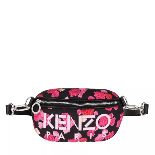 Kenzo Nylon With Peony Flower Print Belt Bag Begonia Crossbody Bag