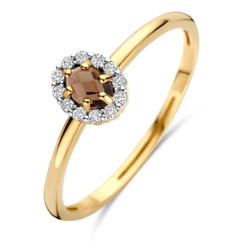 Blush Pavé Ring Ring Gold