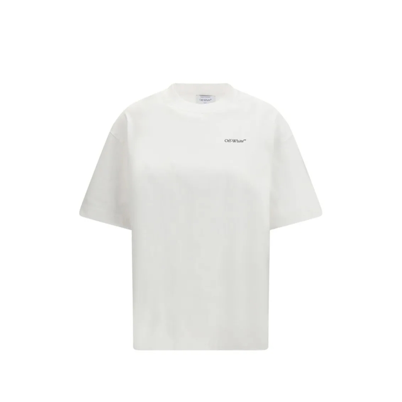 Off-White T-shirt Boxy-Fit Minimalist T-Shirt With Graphic Print White