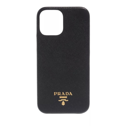 Prada IPhone 12 Pro Max Cover Leather Black Étui pour téléphone portable