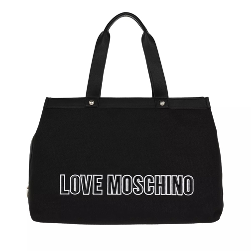Love Moschino Borsa Canvas Pu Mix  Pu Mix Nero Shoppingväska