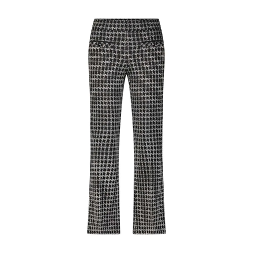 Cambio Stoffhose mit geometrischem Muster Schwarz Pantalon décontracté