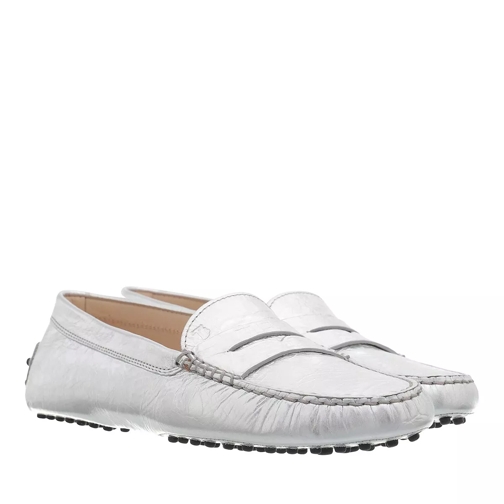 Tod's Gommini Mocassin Silver Loafer
