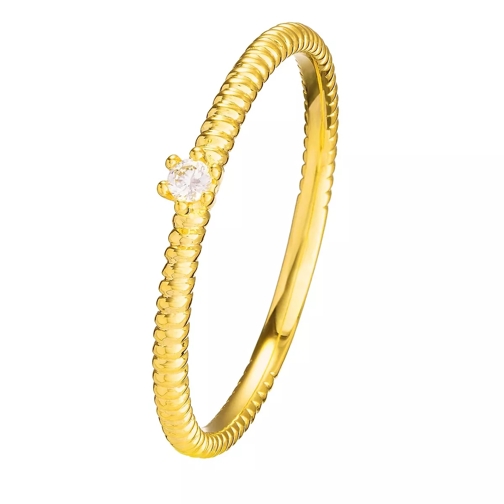 diamondline Ring 375 1 Diamond approx. 0,03 ct. H-si  Yellow Gold Solitaire Ring
