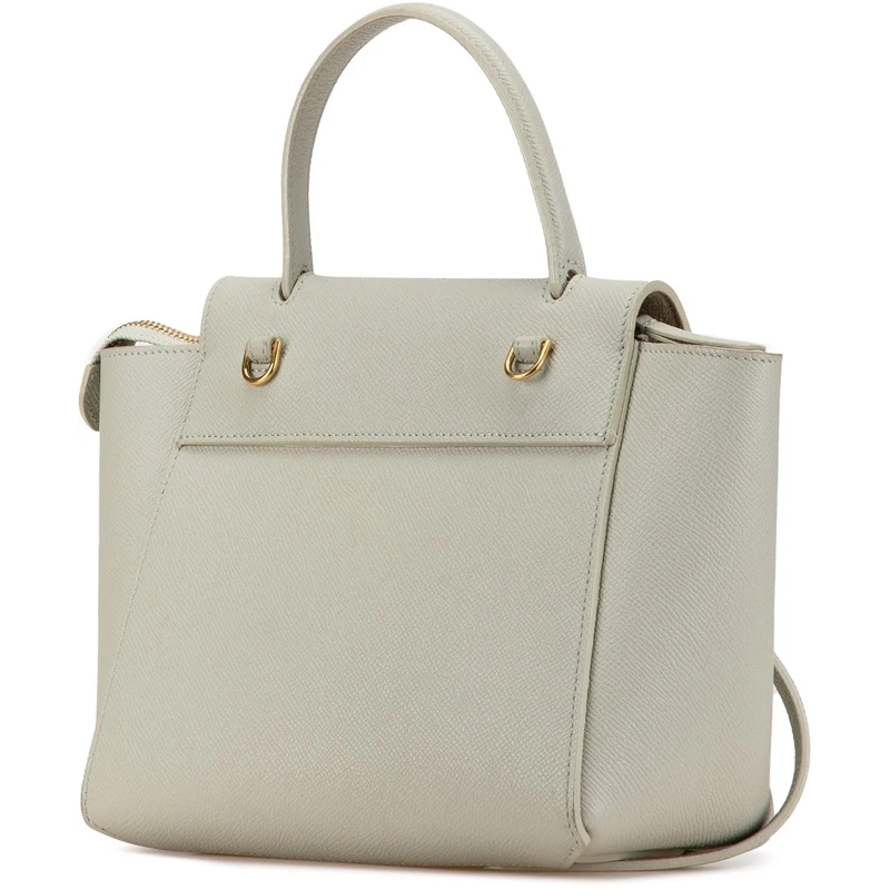 Celine Schultertasche Nano Grained Calfskin Belt Bag weiß