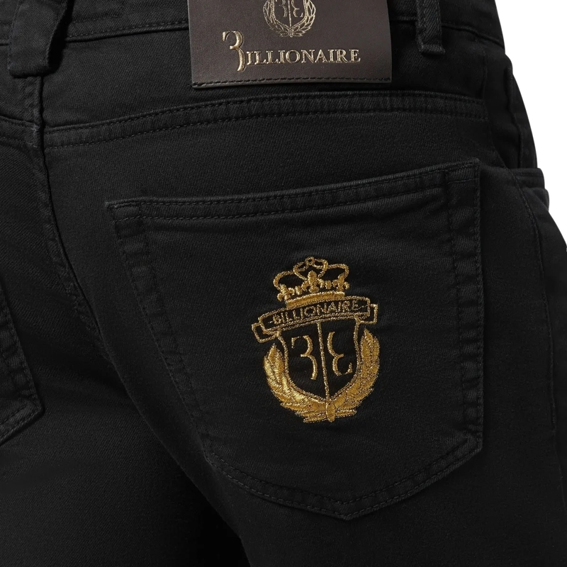 BILLIONAIRE Jeans mit geradem Bein Jeans Crest schwarz(Image 4)