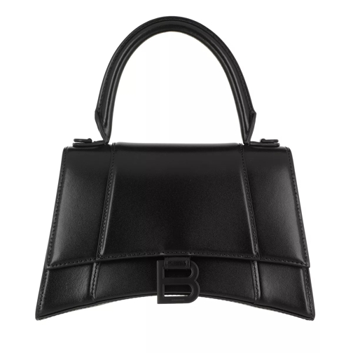 Balenciaga Hourglass Handle Bag Black Satchel
