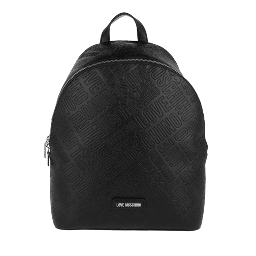 Love Moschino Embossed Backpack Nero Sac à dos