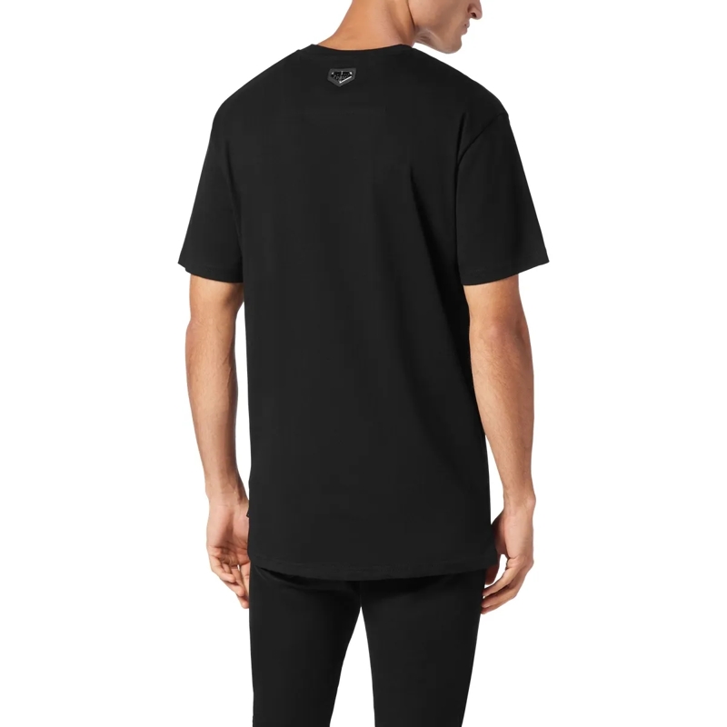 Philipp Plein T-Shirt T-Shirt Hexagon Mit Schmucksteinen schwarz