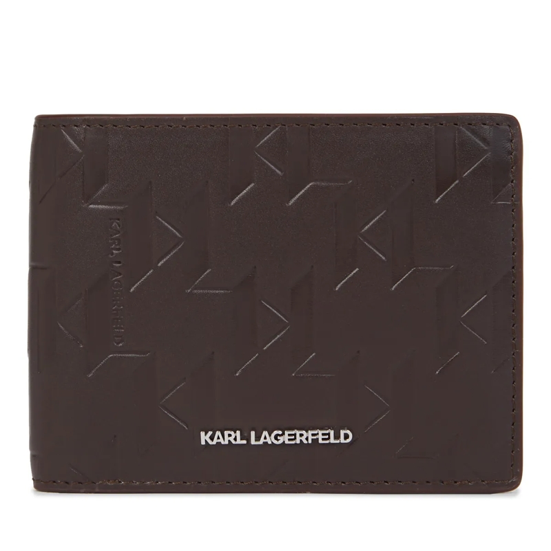 Karl Lagerfeld Bi-Fold-Portemonnaie K/LOOM FALTPORTEMONNAIE AUS LEDER Geldbörse braun