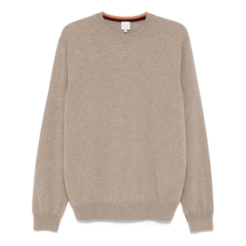 Paul Smith Pullover Oatmeal Beige Cashmere Sweater Brown