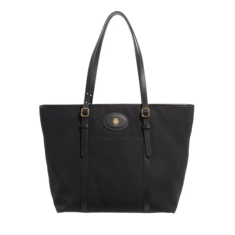 Bally Shopper B Light Tote W Black+Yelgold