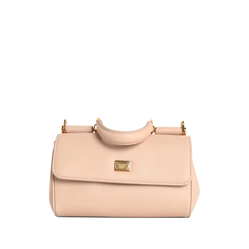 Dolce&Gabbana Schultertasche Structured Handbag In Smooth Leather Neutrals