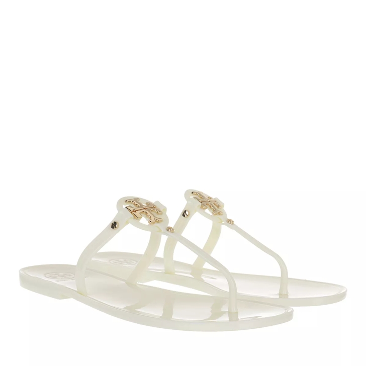 Tory Burch Mini Miller Flat Thong Ivory Gold Flip Flop