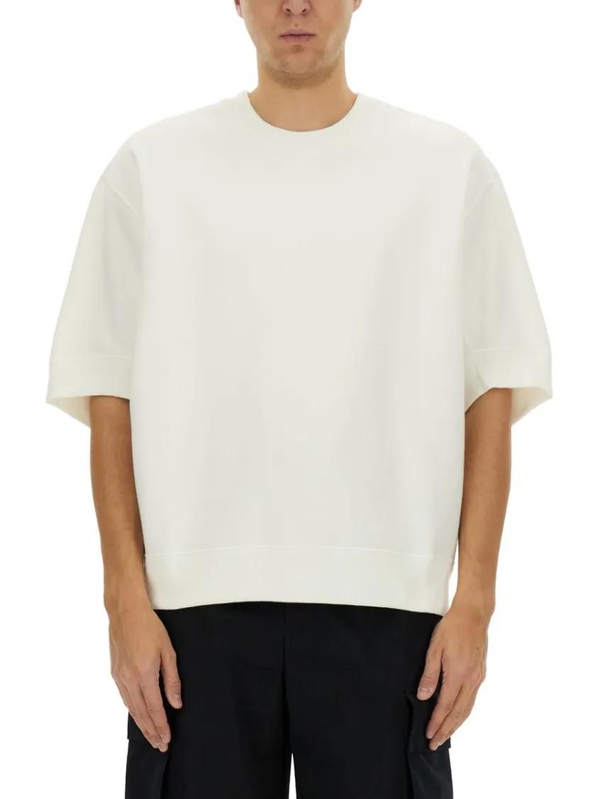 Thumbnail - Jil Sander - Boxy Fit Cotton T-Shirt - Größe S - weiß