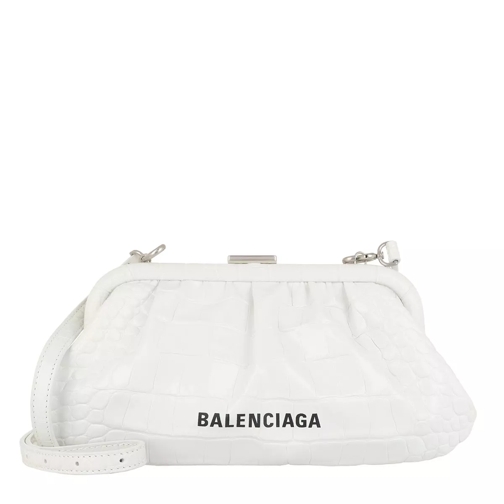 Balenciaga Cloud XS Clutch With Strap White Aftonväska med spänne
