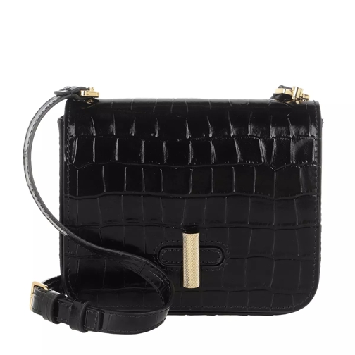 Coccinelle Handbag Shiny Soft Croco Leather Noir Minitasche