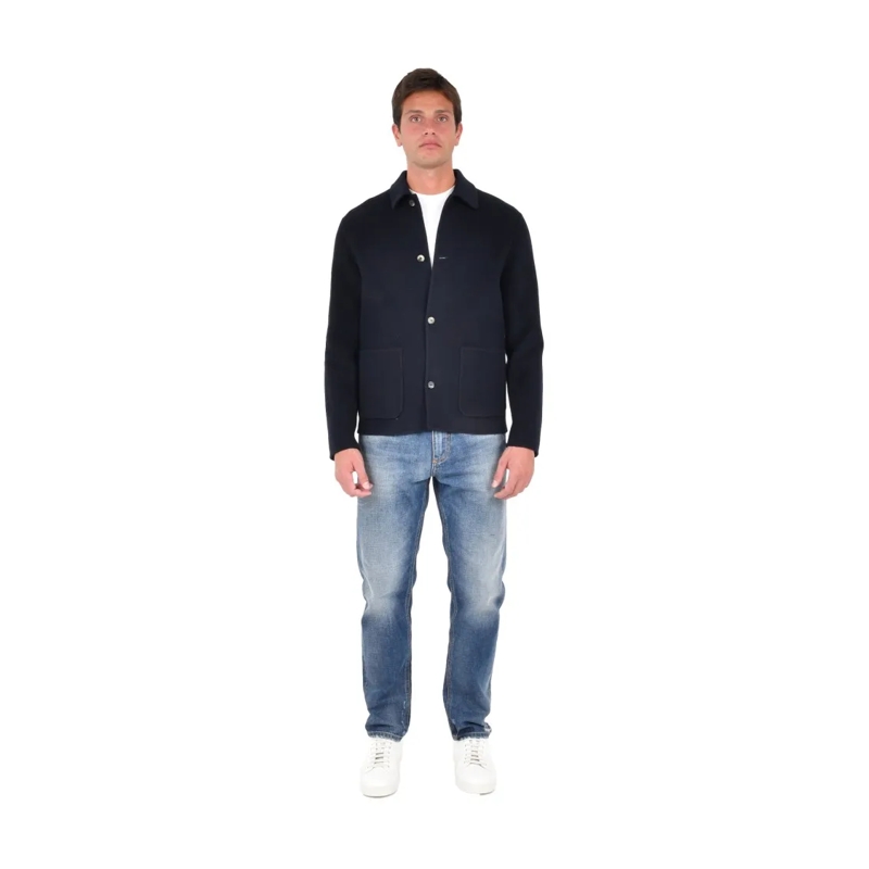 Jacob Cohen  Navy Blue Wool Jacket Black