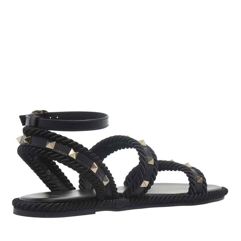 Valentino Garavani Sandalen Rockstud Torchon Sandal Nero(Image 4)