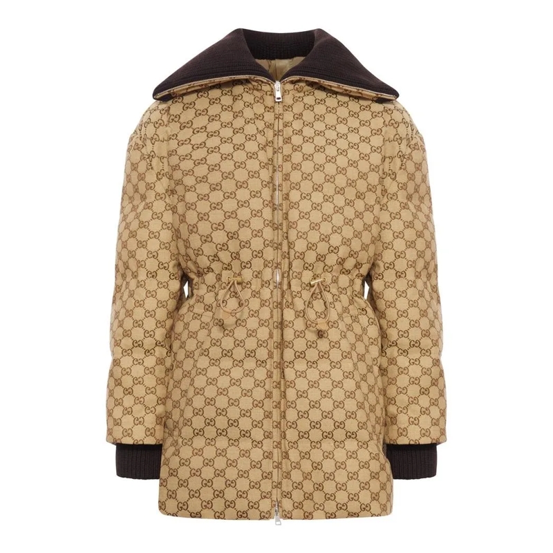 Gucci Bomberjacke Bomber Jacket With Monogram Canvas Brown