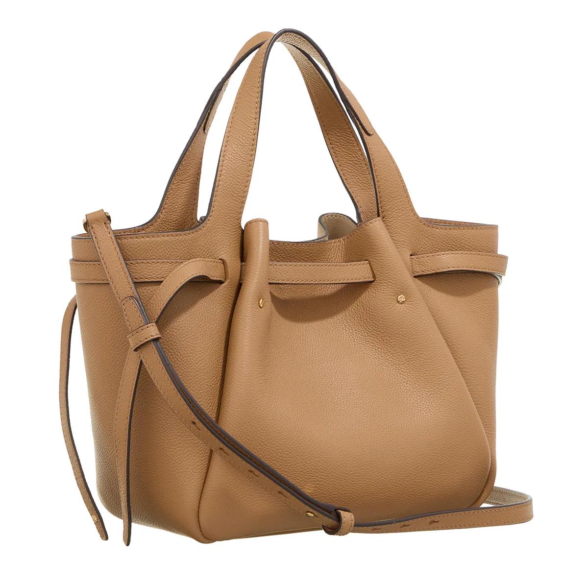 TORY BURCH Satchels Romy Pebbled Satchel in bruin