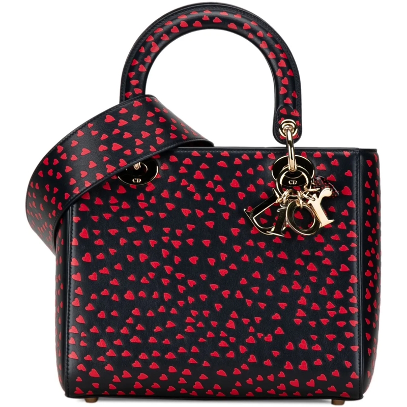 Christian Dior Schultertasche Medium Calfskin I Love Paris Lady Dior blau