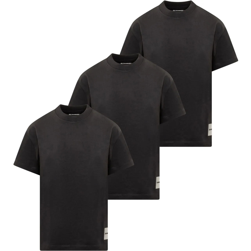 Jil Sander T-shirt Pacco da Tre T-Shirt schwarz