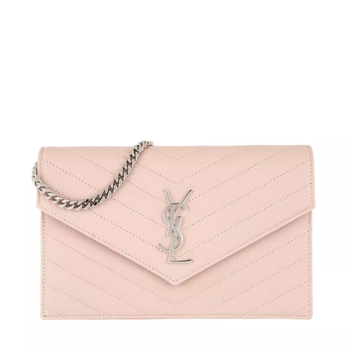 Saint Laurent Monogramme Envelope Chain Wallet Sugar Paper Marble Pink Kuvertväska