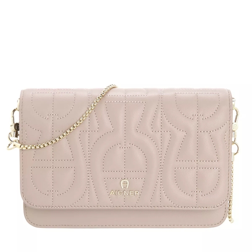 AIGNER Wallet on Chain Bill and Card Case Misty Rose Portefeuille sur chaîne