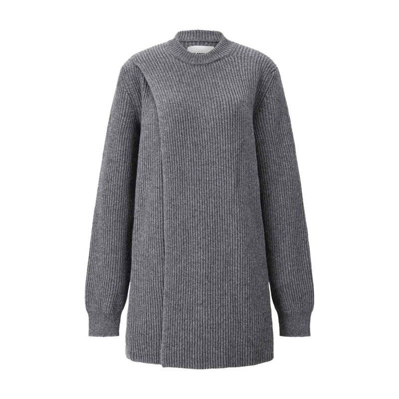 Jil Sander  Strickkleid aus Wolle Grau