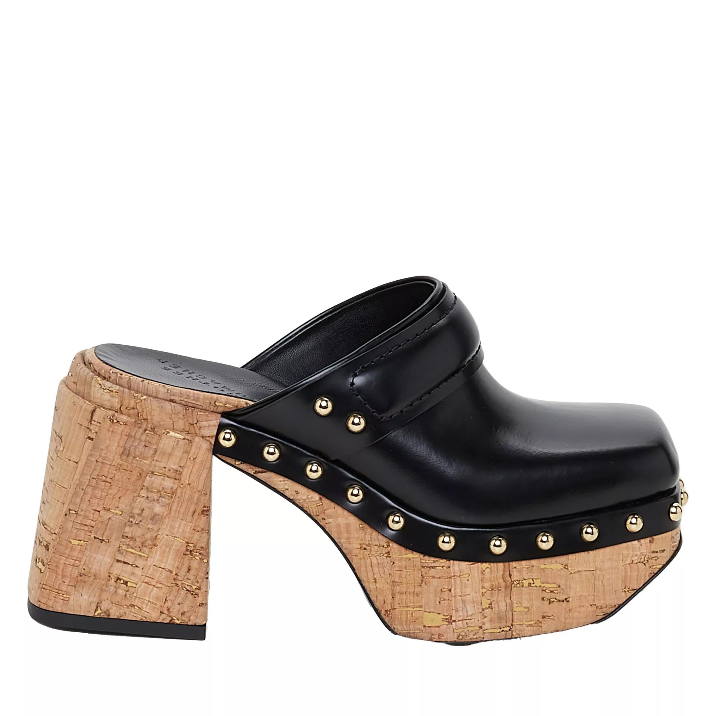 Dorothee Schumacher Slipper & Pantoletten - CORK CONTRAST platform - Gr. 37 (EU) - in Schwarz - für Damen