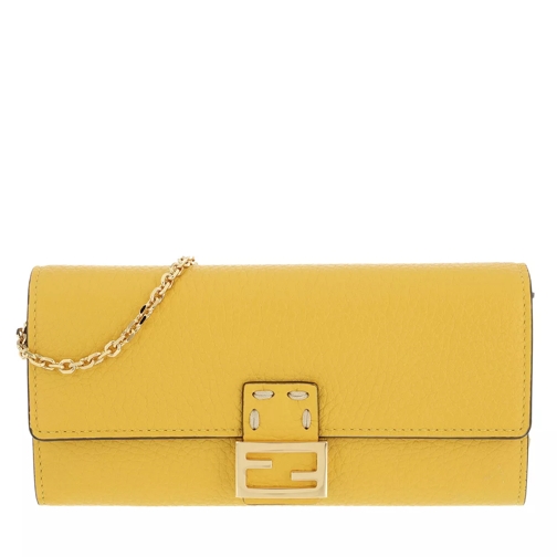 Fendi Pouch Yellow Wallet On A Chain