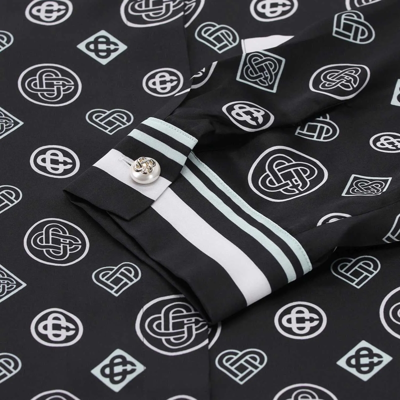 Casablanca Bluse Hemdbluse aus Seide Schwarz(Image 5)