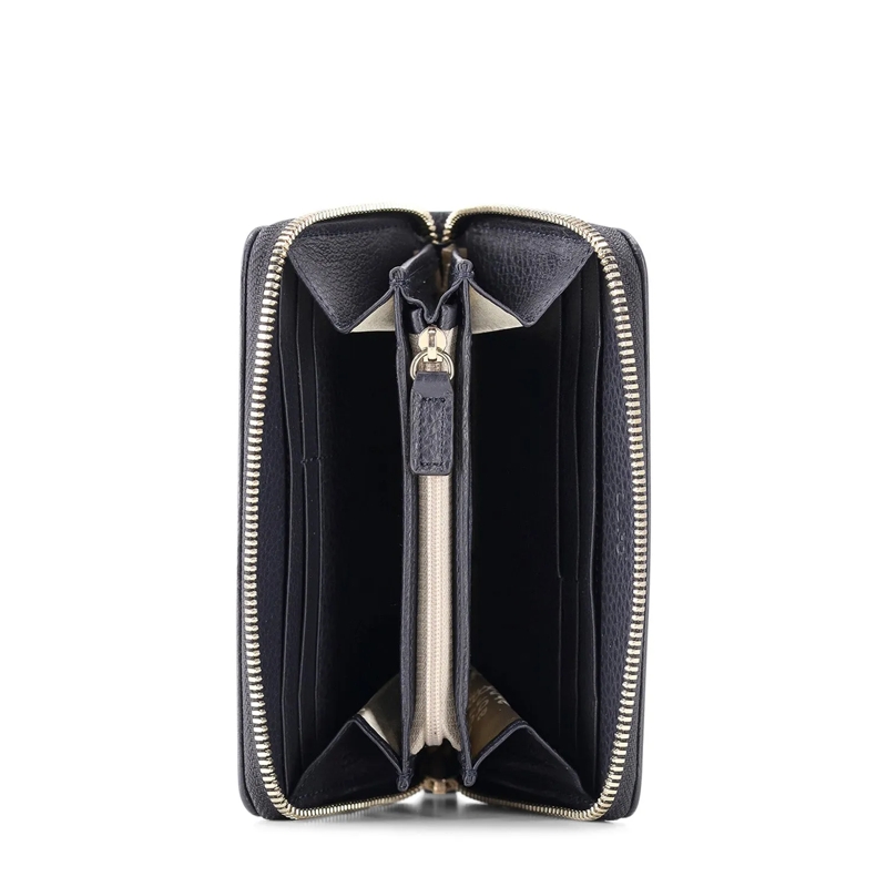 Abro Portemonnaie mit Zip-Around-Reißverschluss Geldbörse aus Leder braun(Image 7)