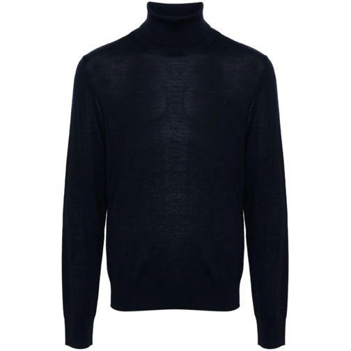 Dsquared2 Pullover Fine Knit Roll Neck Sweater Blue