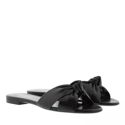 Saint Laurent Bianca Slip On Sandals Black Slip-in skor