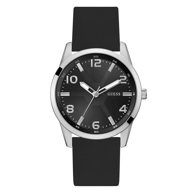 Guess Quarzuhr Quarz-Analoguhr Monte schwarz