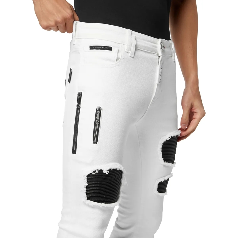 Philipp Plein Skinny-Leg-Jeans Jeans Slim Fit Rock Star weiss(Image 4)