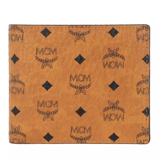 MCM Visetos Original M-F12-1 Small Wallet 4C   Cognac Bi-Fold Wallet
