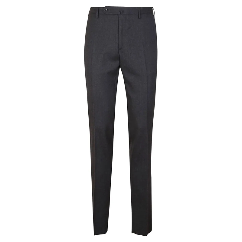 Incotex Pantalon de costume Tailored Wool Trousers With Classic Waistband Grey