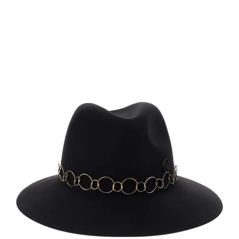 Maison Michel Hoed Henrietta Fedora Wool Felt Hat Black