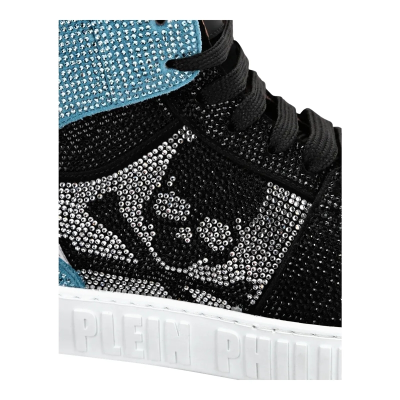 Philipp Plein Low-Top-Sneaker Hightop-Sneaker Notorious Mit Schmucksteinen blau(Image 5)