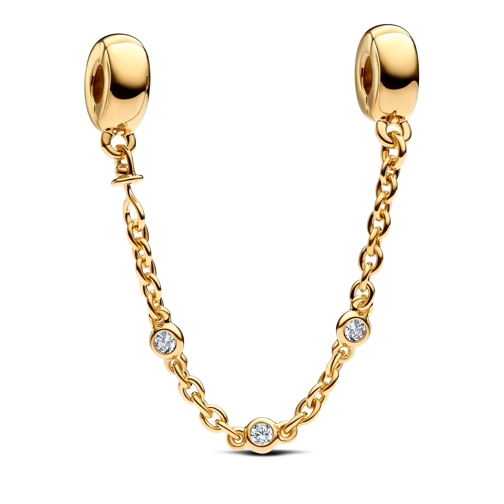 Pandora Pendant Drei Klare Steine Komfortkette 14k Gold-plated