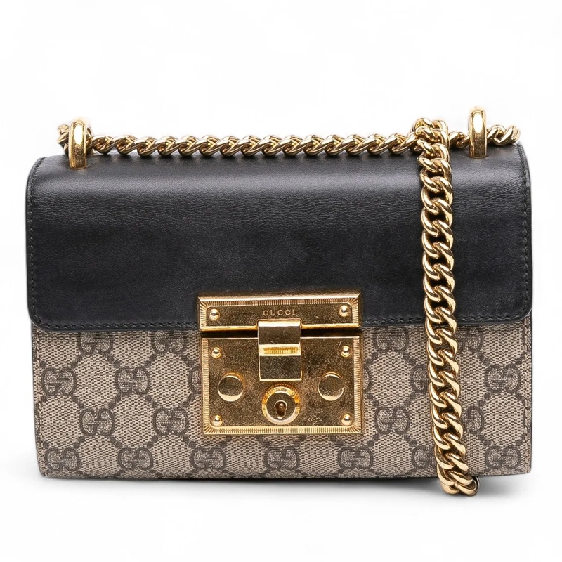 Gucci Sac à bandoulière Small GG Supreme Padlock Crossbody braun