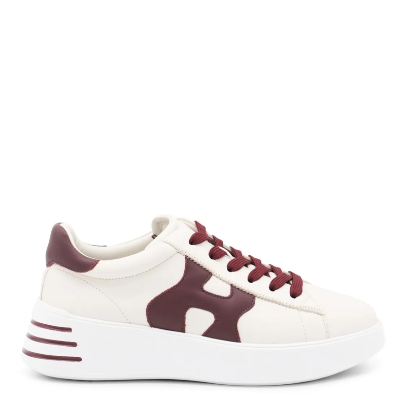 Hogan Lage-top sneaker White And Burgundy Leather Sneakers White